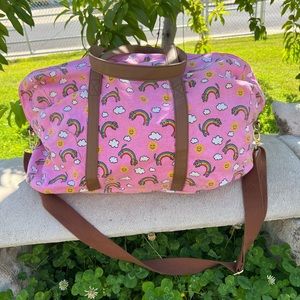 Vintage Y2K Rainbow Kitties Travel Tote Bag